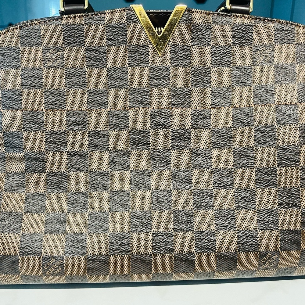 COPY - Louis Vuitton Kensington Bowling Damier Ebene Shoulder Handbag